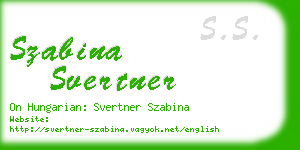szabina svertner business card